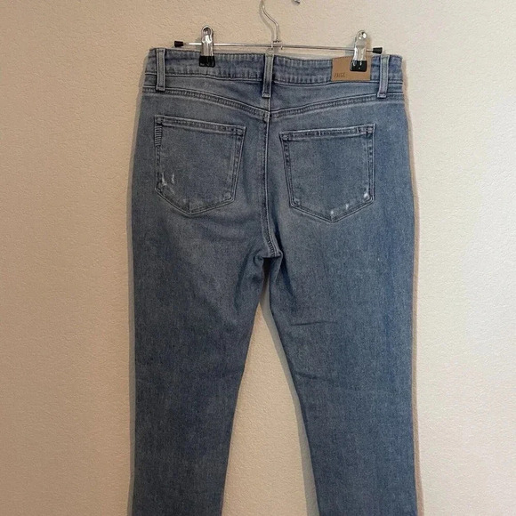Paige Brigitte Womens Boyfriend Skinny Mid Rise Distressed Jeans Size 28 - Picture 6 of 11
